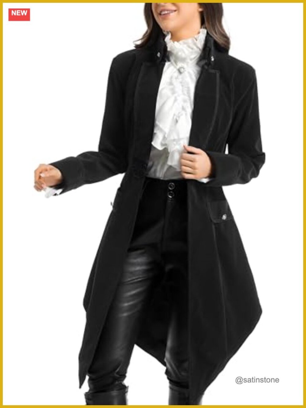 Velvet Gothic Victorian Steampunk Tailcoat Jacket Cosplay Costume